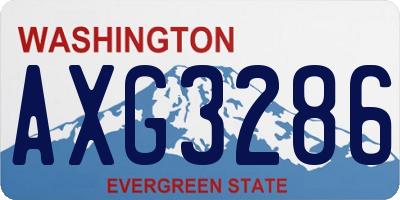 WA license plate AXG3286