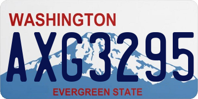 WA license plate AXG3295