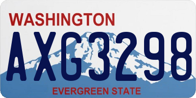 WA license plate AXG3298