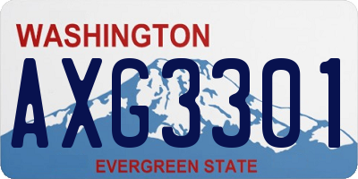 WA license plate AXG3301