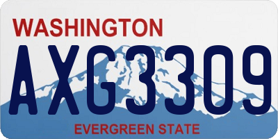 WA license plate AXG3309