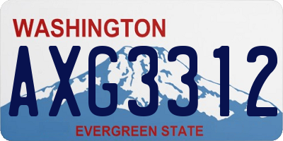 WA license plate AXG3312