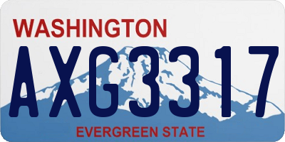 WA license plate AXG3317