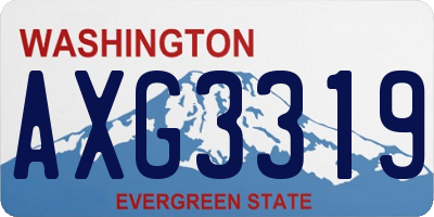 WA license plate AXG3319