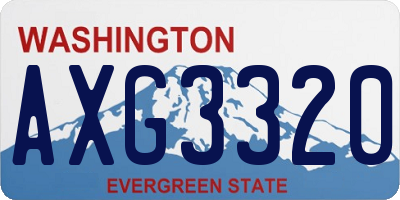 WA license plate AXG3320