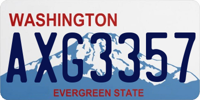WA license plate AXG3357