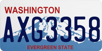 WA license plate AXG3358