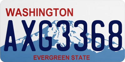 WA license plate AXG3368