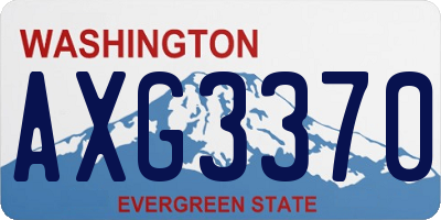 WA license plate AXG3370