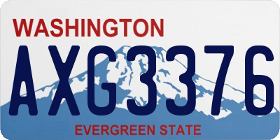 WA license plate AXG3376