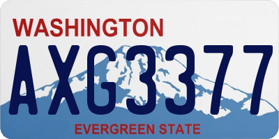 WA license plate AXG3377