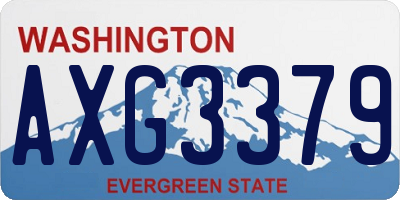 WA license plate AXG3379