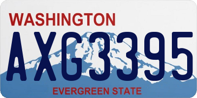 WA license plate AXG3395