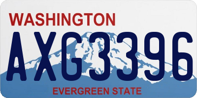 WA license plate AXG3396
