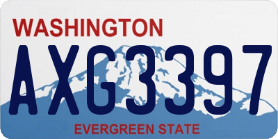 WA license plate AXG3397