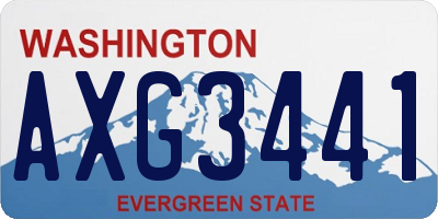 WA license plate AXG3441