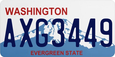 WA license plate AXG3449