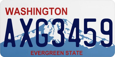 WA license plate AXG3459