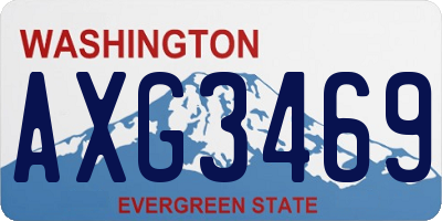 WA license plate AXG3469