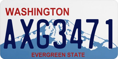 WA license plate AXG3471