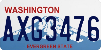WA license plate AXG3476