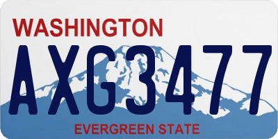 WA license plate AXG3477