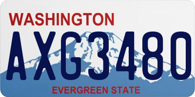 WA license plate AXG3480
