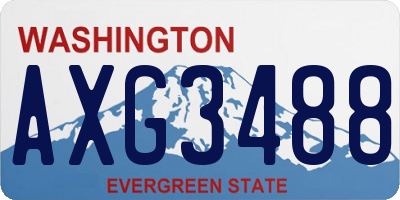 WA license plate AXG3488