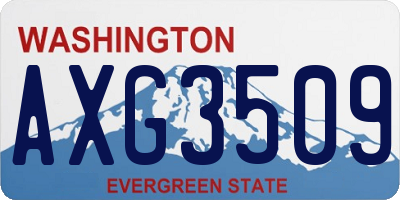 WA license plate AXG3509