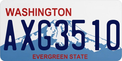 WA license plate AXG3510