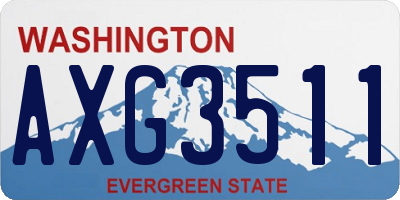 WA license plate AXG3511