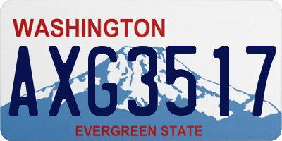 WA license plate AXG3517
