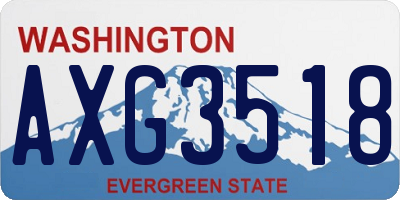 WA license plate AXG3518