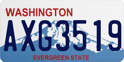 WA license plate AXG3519