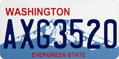 WA license plate AXG3520