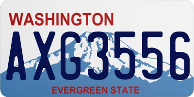 WA license plate AXG3556