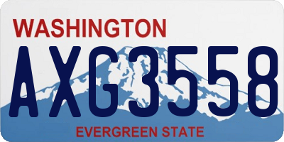 WA license plate AXG3558