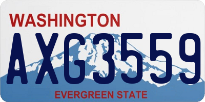 WA license plate AXG3559