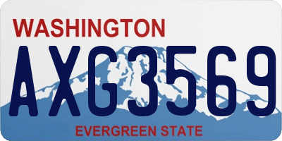 WA license plate AXG3569