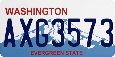 WA license plate AXG3573