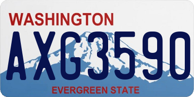 WA license plate AXG3590