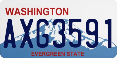 WA license plate AXG3591