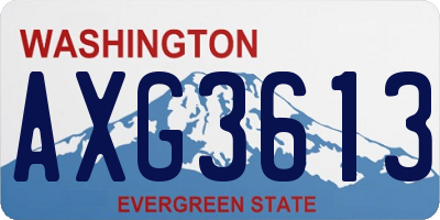 WA license plate AXG3613
