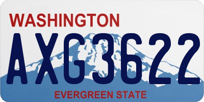 WA license plate AXG3622