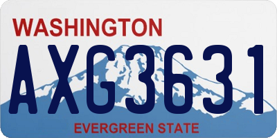 WA license plate AXG3631