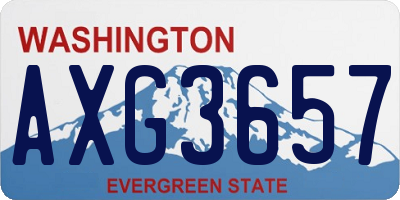 WA license plate AXG3657