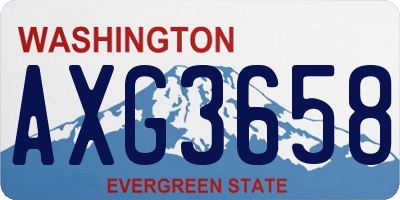 WA license plate AXG3658
