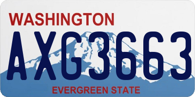 WA license plate AXG3663