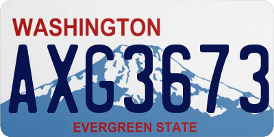 WA license plate AXG3673