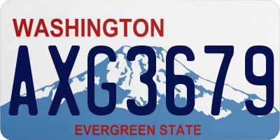 WA license plate AXG3679